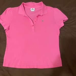 Lacoste Pink polo shirt Large / EU 46